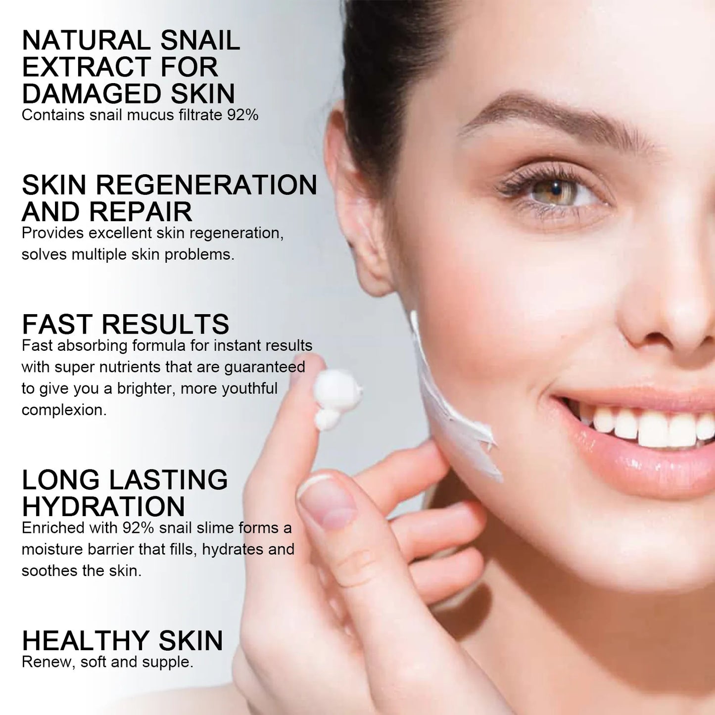 Snail Cream — Fading Wrinkles & Firming Anti-Aging | Crema de Caracol Antienvejecimiento