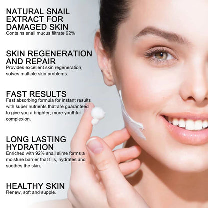 Snail Cream — Fading Wrinkles & Firming Anti-Aging | Crema de Caracol Antienvejecimiento