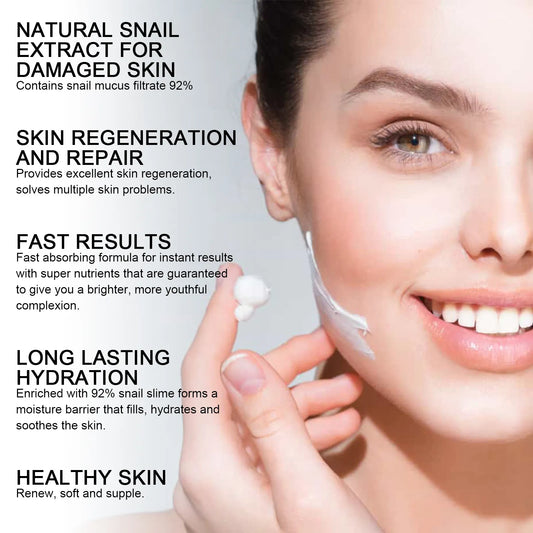 Snail Cream — Fading Wrinkles & Firming Anti-Aging | Crema de Caracol Antienvejecimiento