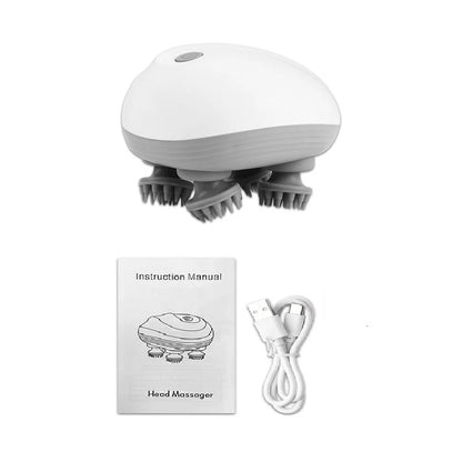 Electric Scalp Massager – 4-Head Deep Tissue Massager for Hair Growth & Relaxation