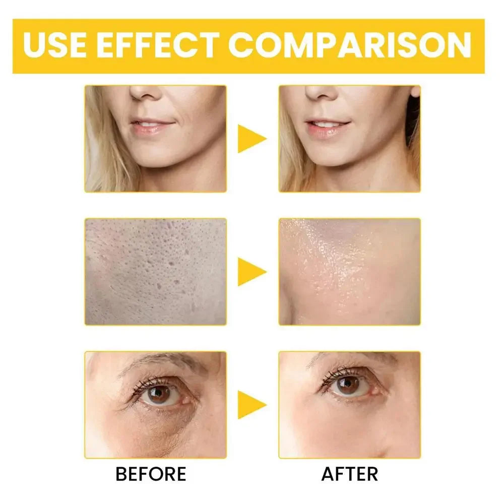 Mujer aplicando serum de retinol en su rostro para anti-envejecimiento