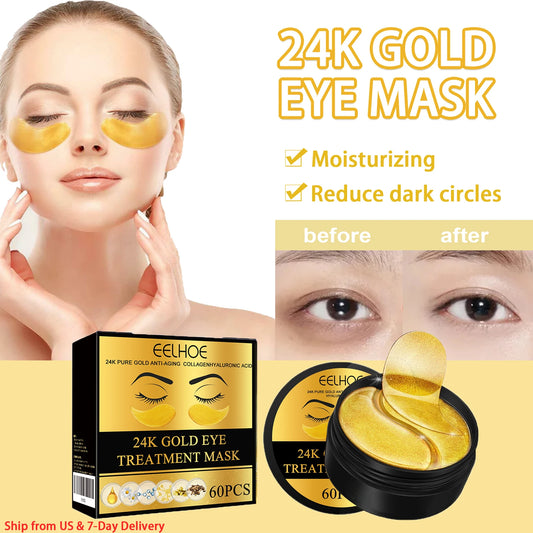 Parches de ojos de oro 24K para ojeras y bolsas
