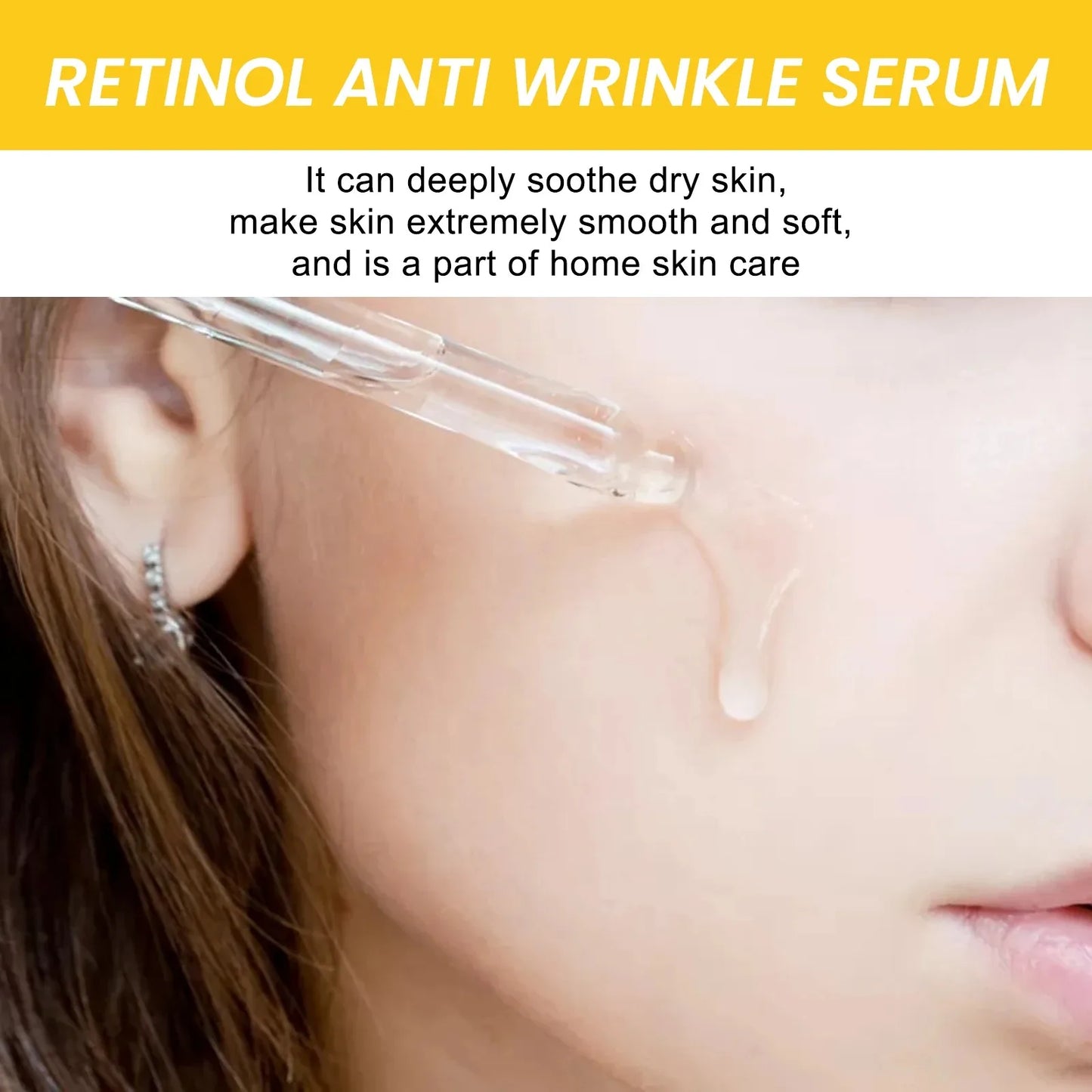 Serum facial de retinol con textura suave para reparar arrugas