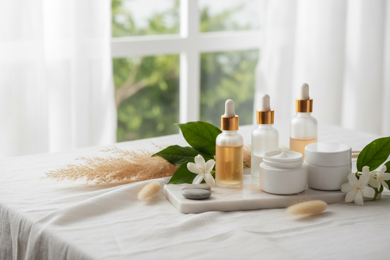 Banner de belleza natural premium