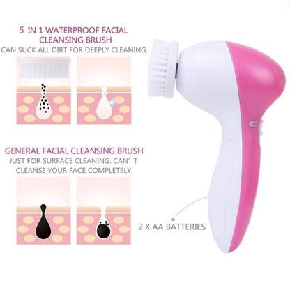 Facial Cleansing Brush Set 5 Pieces - Set de 5 Cepillos Limpiadores Faciales